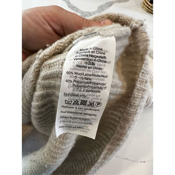 Madewell Cream Woolside Pullover V-Neck Sweater Women’s Sz M - Picture 5 of 7